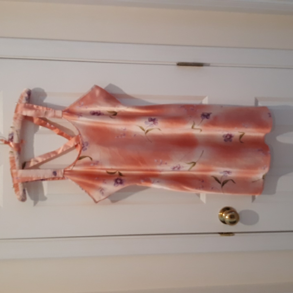 Satin nightgown with matching hanger.